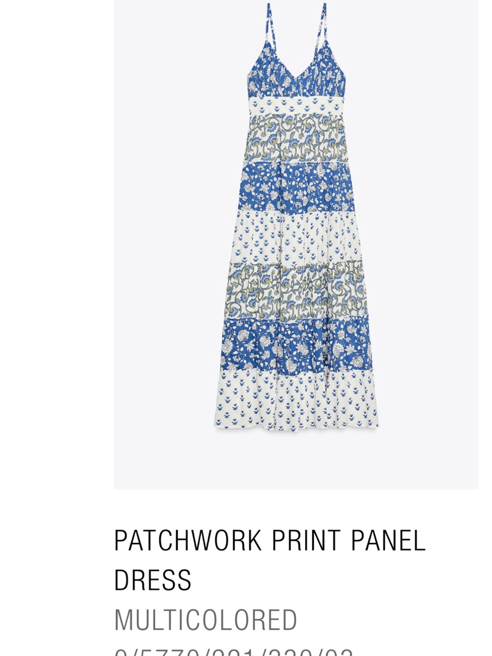 Zara patchwork print panel dress size M